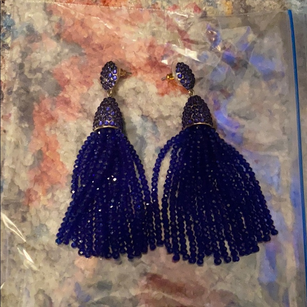 Shimmer cobalt blue earrings
